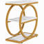 Table de bout à 3 niveaux, table d'appoint industrielle avec structure ronde en métal-253357540-253357544-253357545