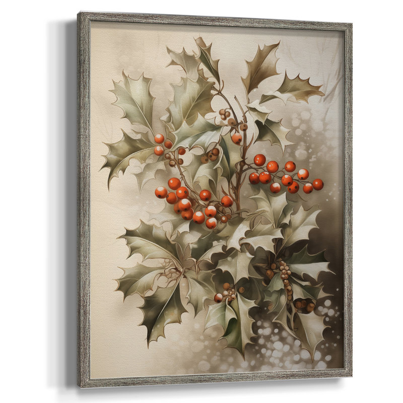«Christmas Holiday Art DCCXII», reproduction d'art encadrée - bois massif, H 30 po x l 24 po