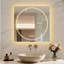 Miroir de salle de bain / meuble-lavabo élégant en verre trempé à l'avant et à l'arrière-8832983-8832982