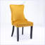 Chaise de salle à manger rembourrée moderne à oreilles avec garniture cloutée-1202837762
