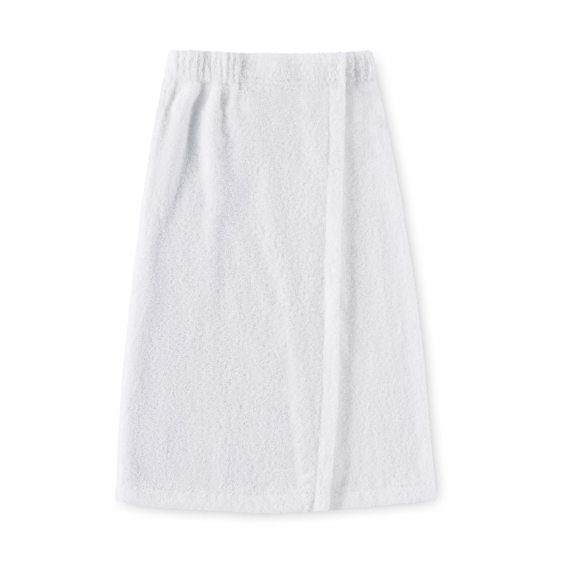 Clean Design Home Shower Wrap, White, Kids M