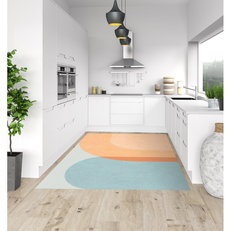 Batchtown Vinyl Machine Printed Area Rug, Rectangle 5'3" x 7'10.5"
