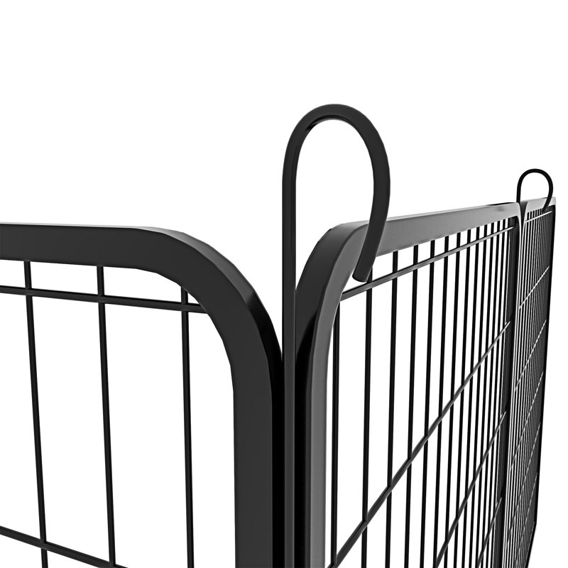 6 Panels Heavy Duty Metal Playpen With Door, 31.7" H x 53.94" W x 26.77" D