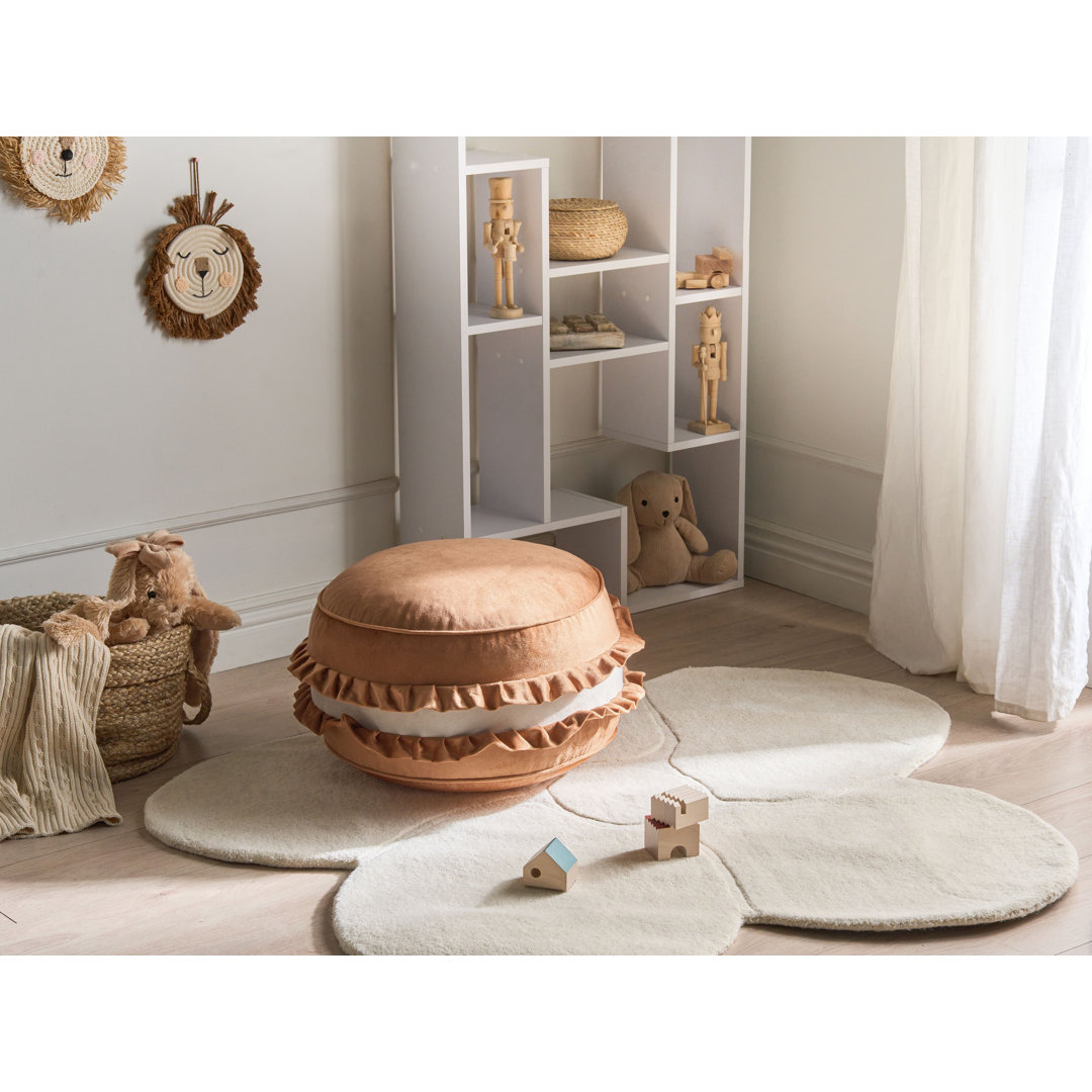 Kids Pouffe LADUREE Velvet Brown