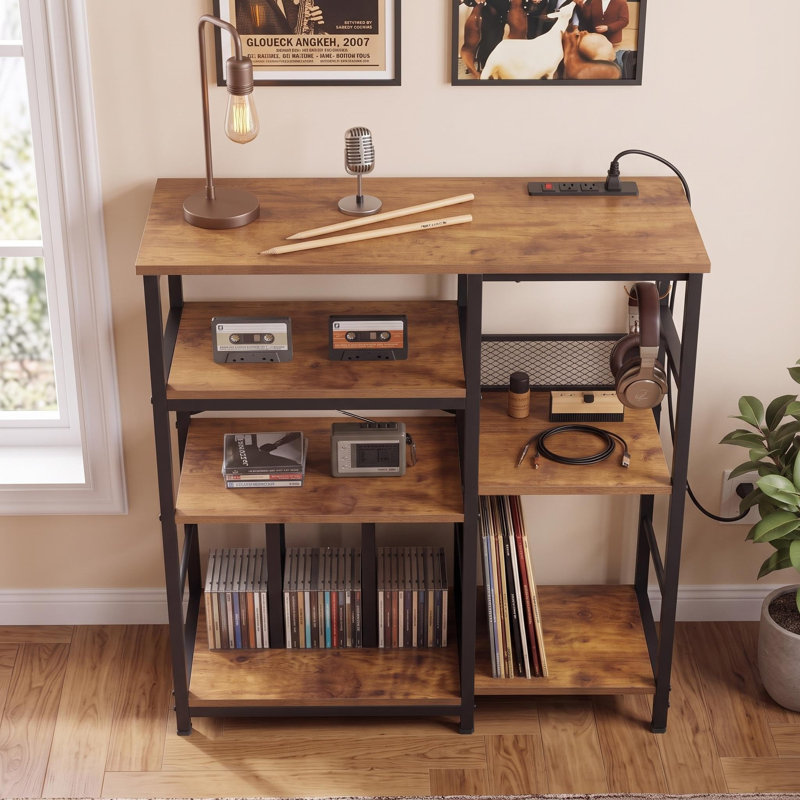 Grand support pour tourne-disque à 4 niveaux, armoire de rangement en vinyle 7 po / 10 po / 12 po