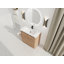 Meuble-lavabo sur pied 36 po avec lavabo en céramique blanche et 2 portes à fermeture en douceur