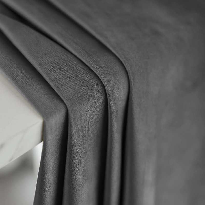 Florane Blackout Curtain Pair, 52" W x 95" L, Gray