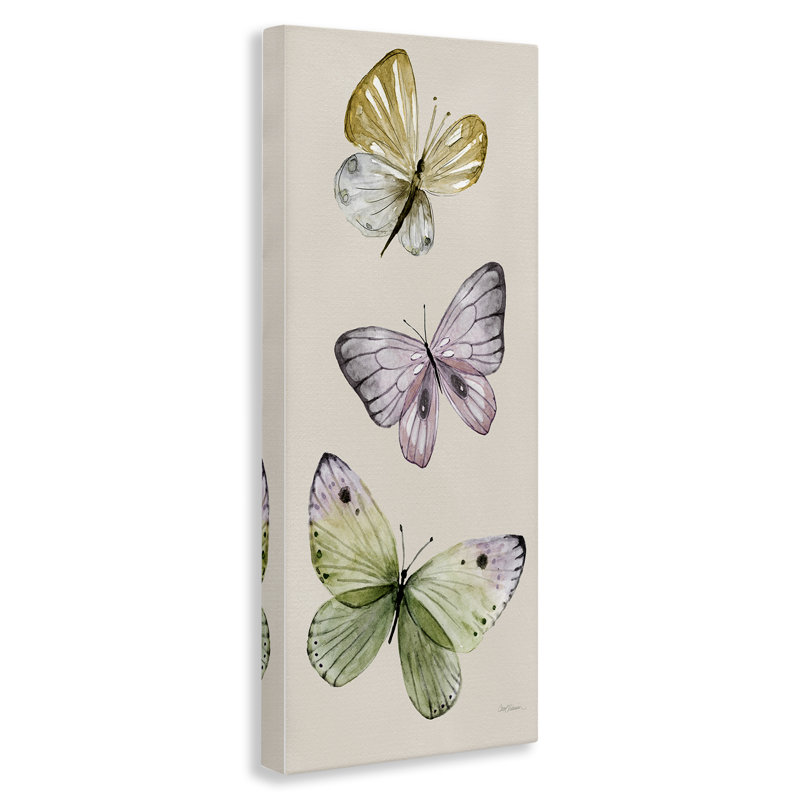 "Three Timeless Butterflies", art mural par Carol Robinson, H 48 po x l 20 po