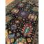 Tapis noir original en laine et coton noué à la main