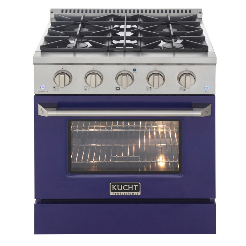 Kucht 30" 4.2 Cubic Feet Free Standing Range, Blue, Natural Gas