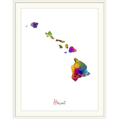 Francy «Hawaii Map» par Michael Tompsett - reproduction