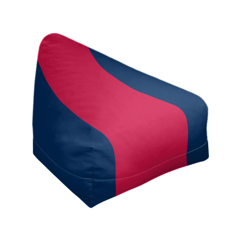Bean Bag Cover, 30" H x 27" W x 2" D, Navy Blue/Scarlet Red/Navy Blue
