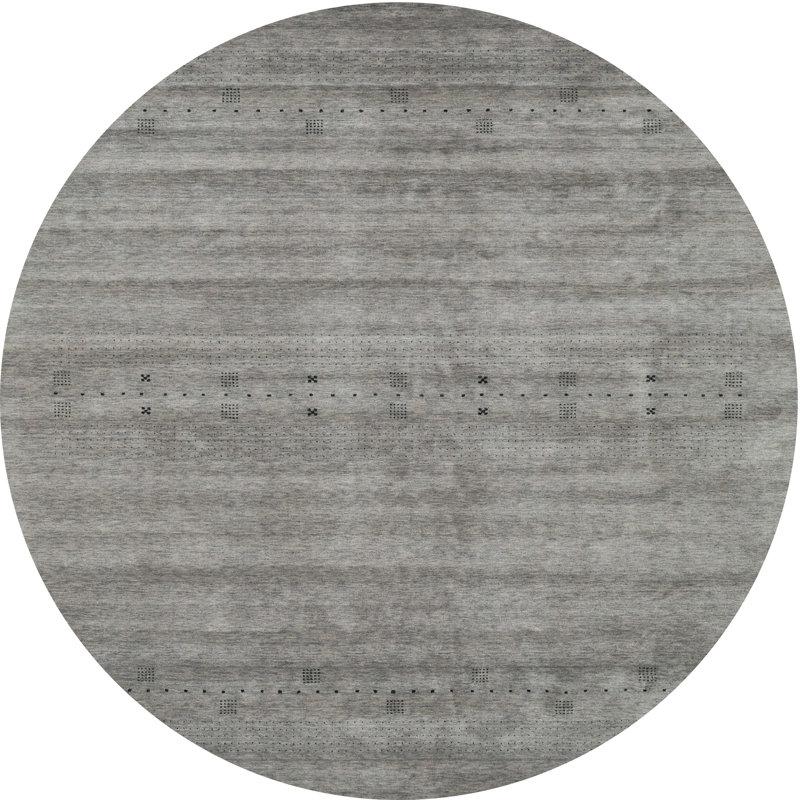 Tapis noir/gris, Rond 4 pi