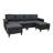 Linen Upholstered Modular Sectional With 2 Ottomans-882044700