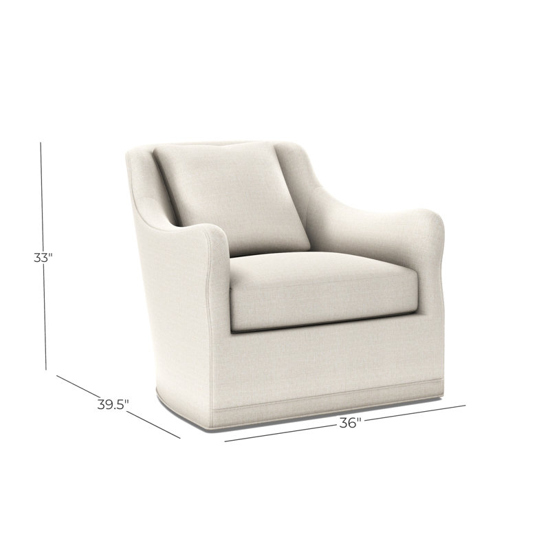 Arcadia Sculpted Arm Swivel Rocker, Dresden Cloud