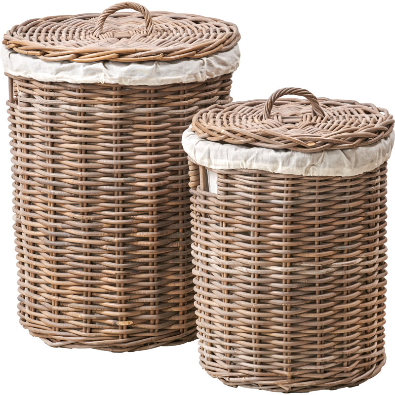 Baringer Wood Laundry Set with Handles