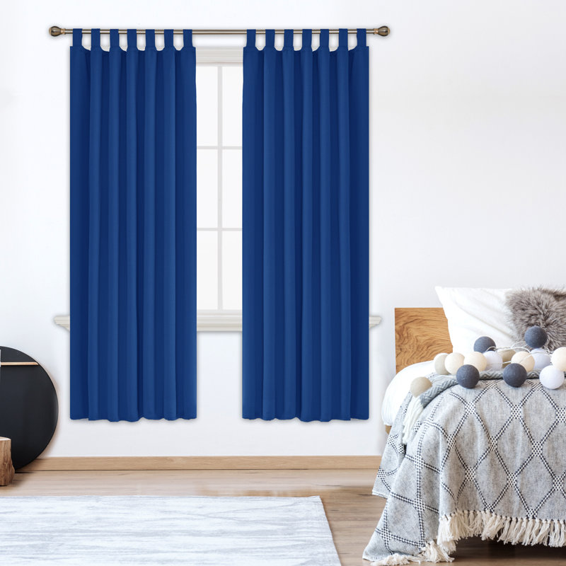 Blackout Curtain Pair, 140 W x 210 D cm, Black