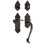 Nostalgic Warehouse Victorian Plate S Grip Handleset with Single Cylinder Deadbolt and Manor Lever