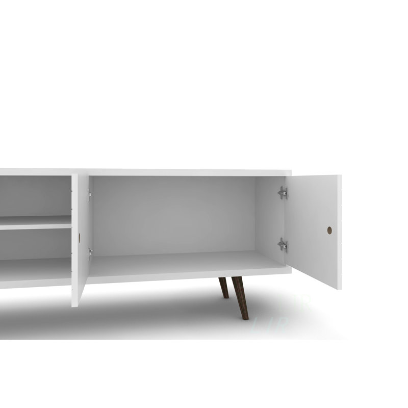 63" Minimalist Sleek TV Stand, White