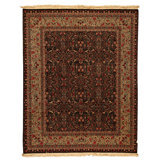 Hand Knotted Wool Area Rug in Navy