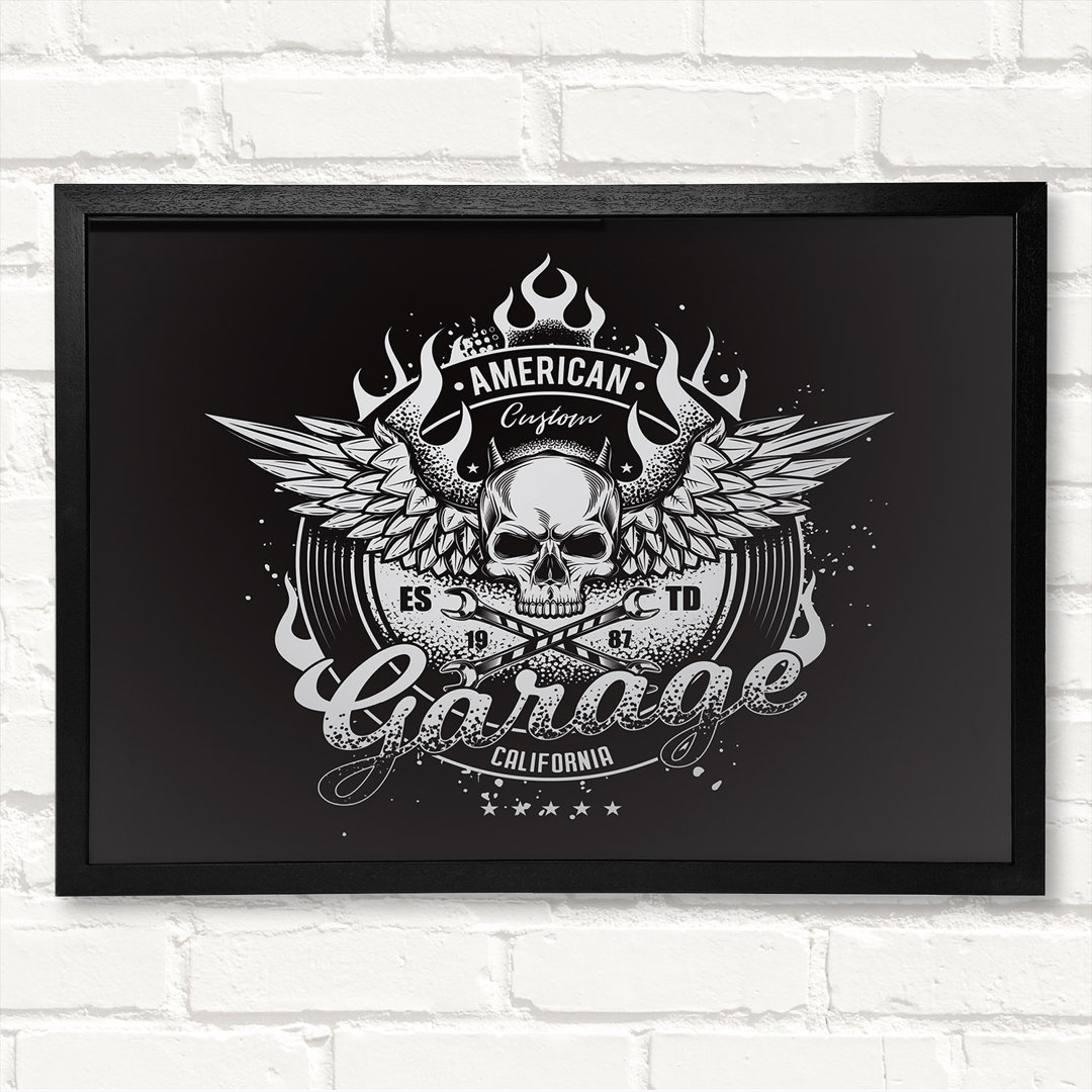 Gerahmtes Poster American Custom Garage