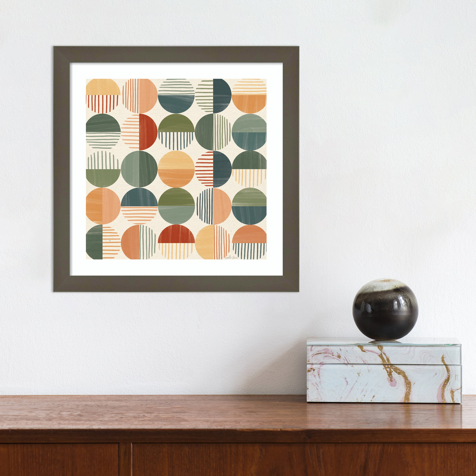 Born To Roam Pattern II, 13" H x 13" W x 1" D, Gray