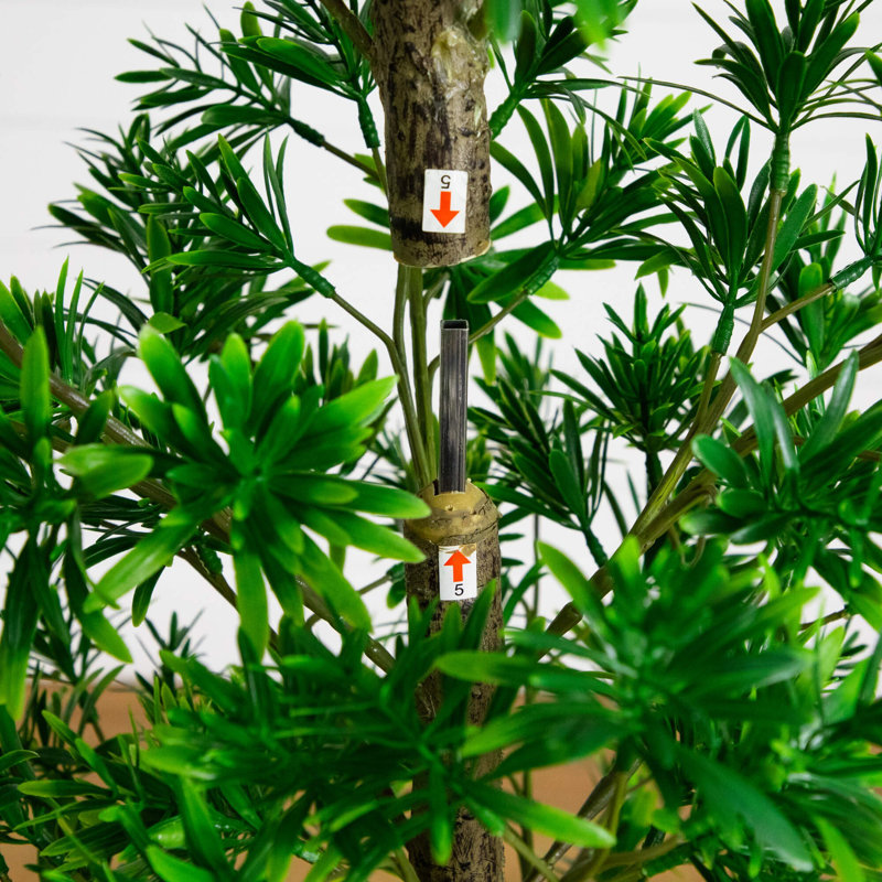 Arbre artificiel UV Podocarpus (intérieur / extérieur), H 72 po x l 18 po x P 18 po
