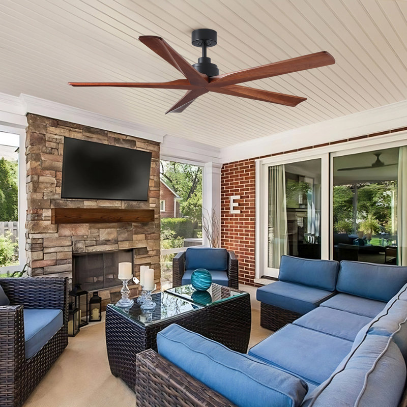 60" Black Lowe Profile Ceiling Fan without Light