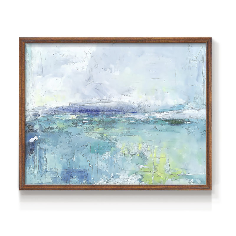 Abstract Series-VII -Framed Print - Restickable, 8" H x 10" W, Walnut