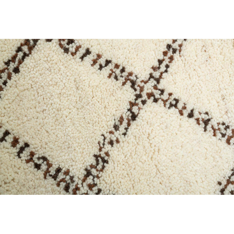 Mick Geometric Wool Hand Woven Area Rug, Rectangle 190 x 290 cm