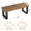 Bureau d'ordinateur 78,74 po en bois avec structure en métal