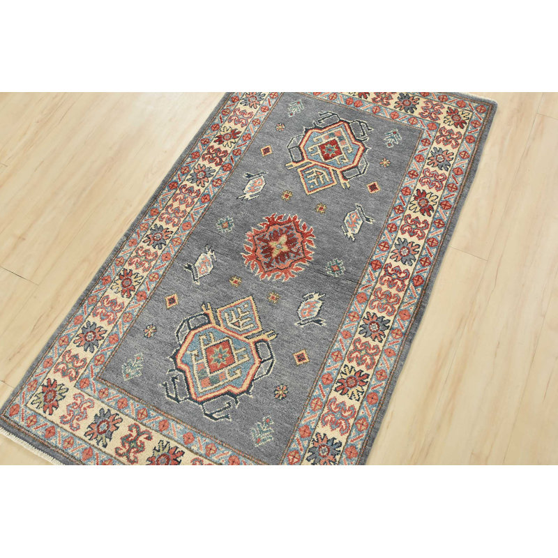 Tapis bleu nouvel âge en laine 2 pi 10 po x 5 pi 1 po Mydah