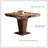 38.98"Vintage Solid Wood Walnut Brown Square Multifunctional Poker Table