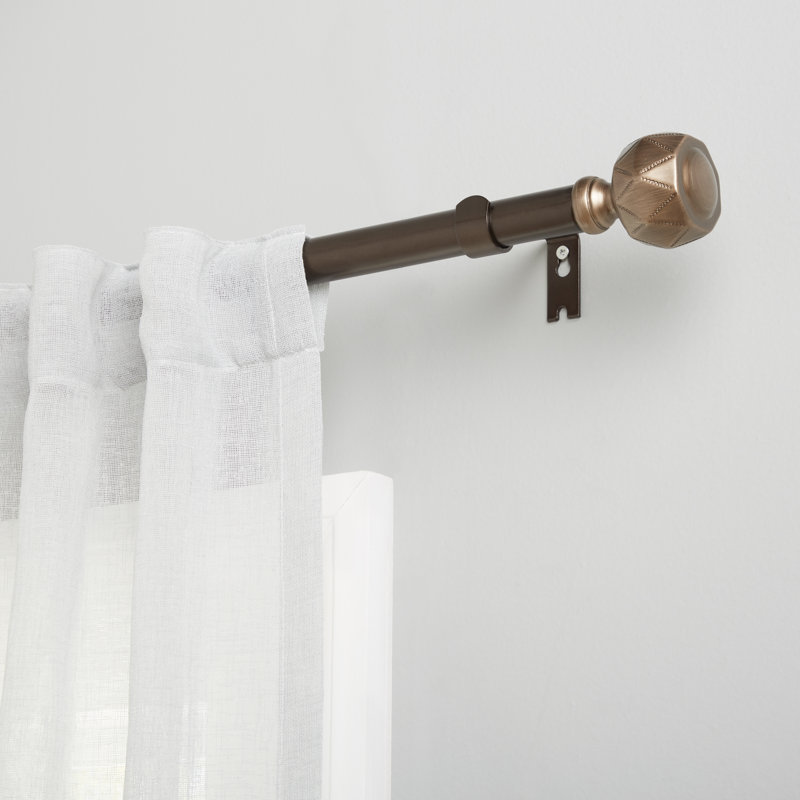 Amalgamated Textiles Adjustable Single Curtain Rod