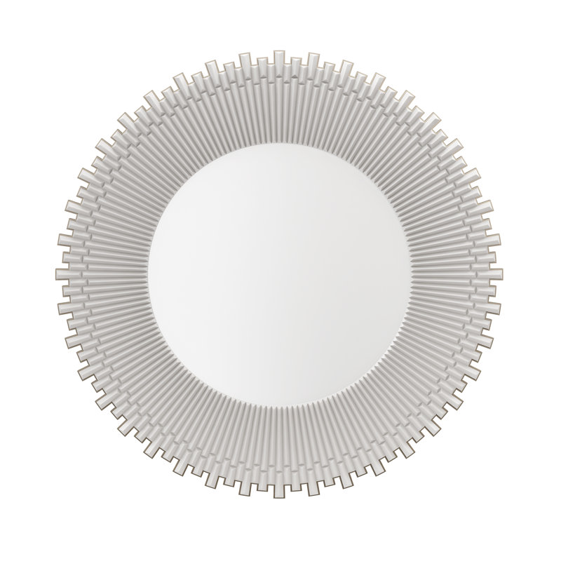 Helios Wood Flat Wall Mirror