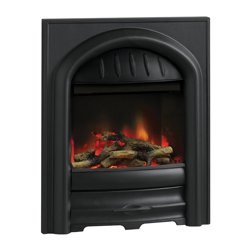 Sofia Belfry Heating 49.5cm W Electric Fireplace Insert, Black/Black