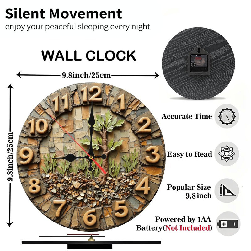 Horloge murale en pierre