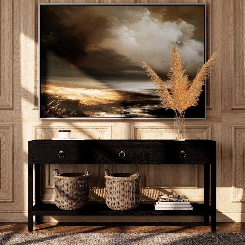 Lark 3 Drawer 65" Console Table, Black