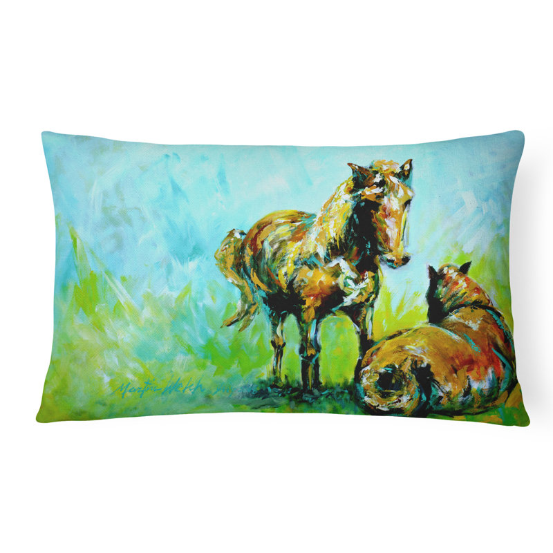 Coussin intérieur/extérieur rectangulaire cheval