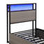 John Bed with LED Strip, 4 Drawers & USB Ports-1626465133