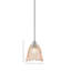 Suspension Alirra Mini, nickel brossé, verre lave ambré de 18 cm-1957064277