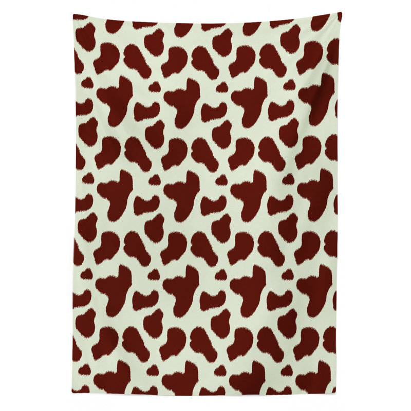 Geometric Tablecloth, 70" L x 52" W, Brown/Cream
