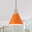 2-Light 9.4“ Wide Single Cone Kitchen Island Orange Pendant Light with Wood Accents for Dinning Room Aisle-116180080