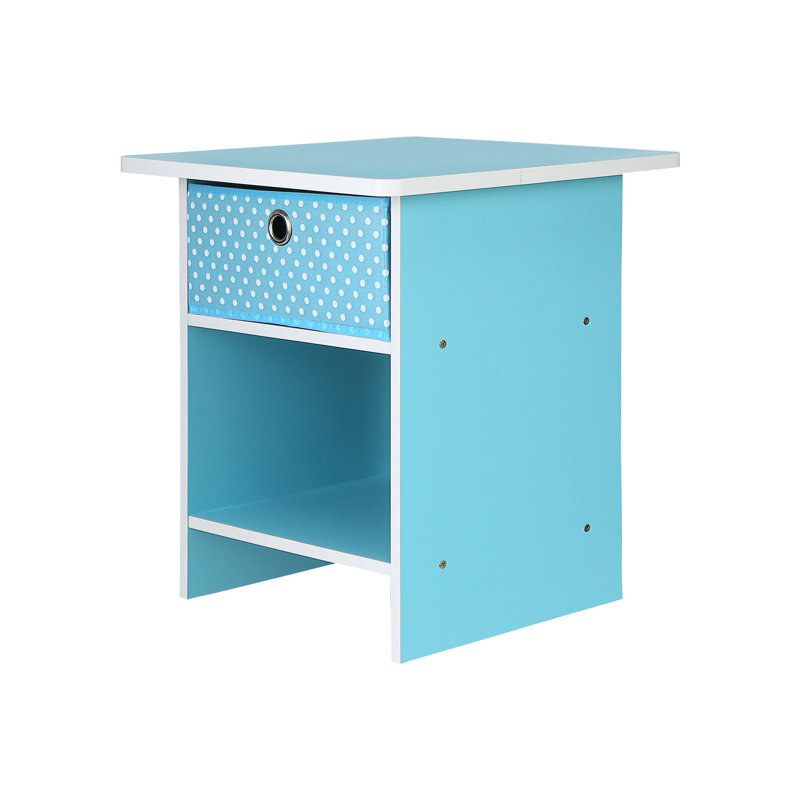 Brigette Sled End Table, Light Blue/Light Blue