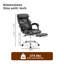 Fauteuil de bureau ergonomique ergonomique avec repose-pieds - Fauteuil de jeu inclinable à haut dossier, fauteuil de bureau en cuir à hauteur réglable avec fonction pivotante