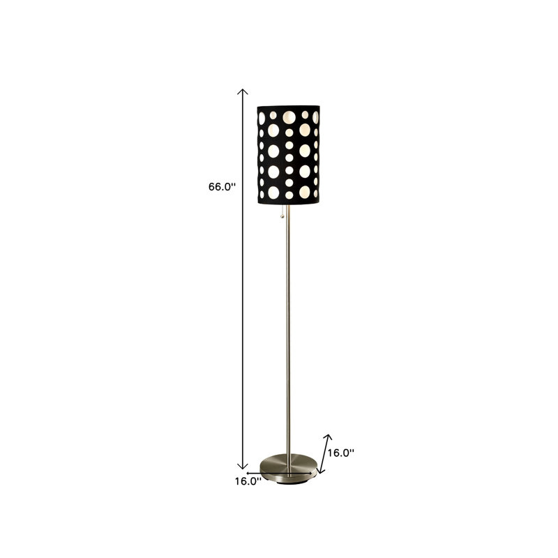 Anaaya 66'' Steel Novelty Floor Lamp, Black/White