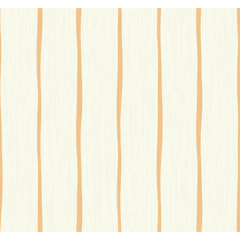 Rouleau de papier peint à rayures L 27 pi x l 27 po Fromberg, Orange rouillé