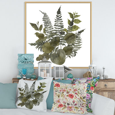 «Vintage Bouquet» avec fleurs sauvages et herbes IV - reproduction d'art sur toile traditionnelle