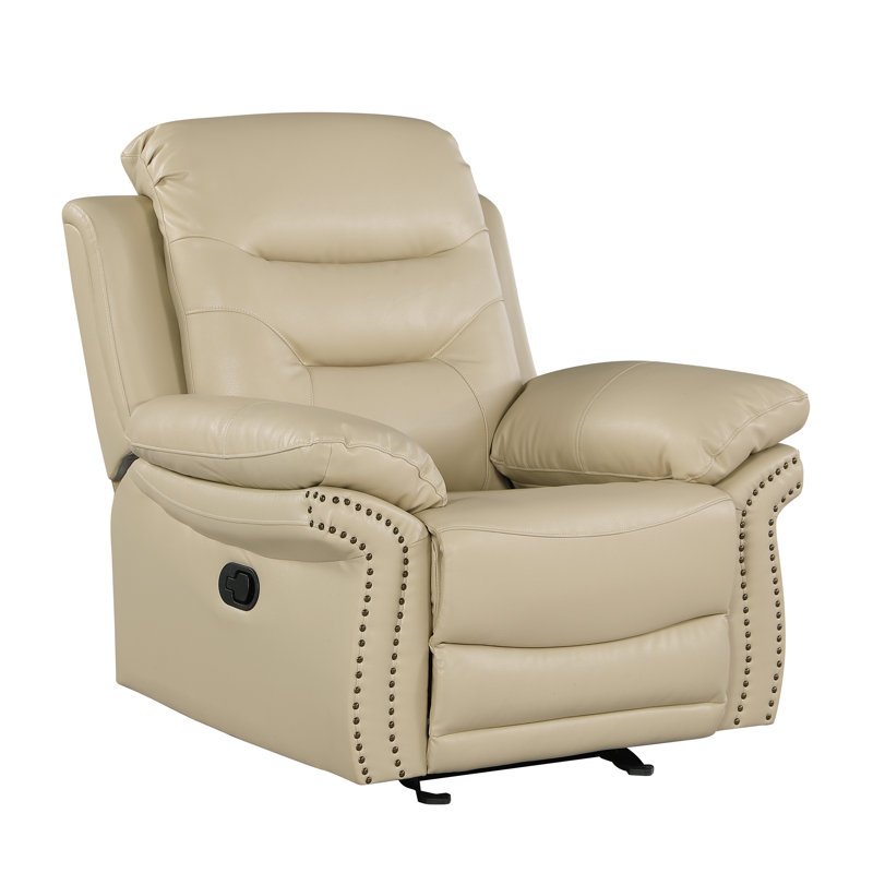 Fauteuil inclinable manuel standard en cuir Trower, Similicuir beige