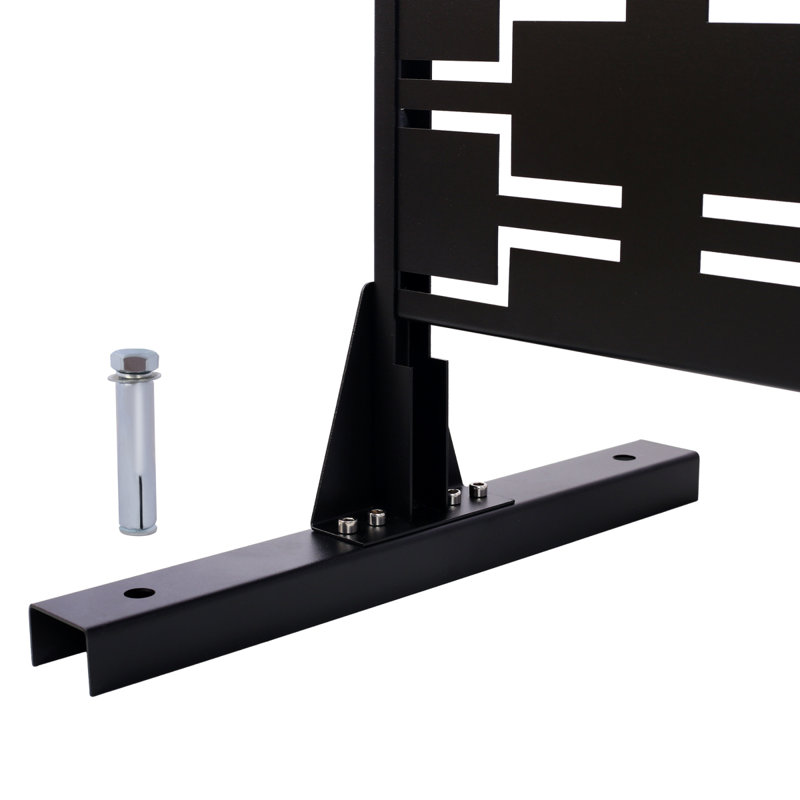 Écran d'intimité extérieur et intérieur en métal H 76 po x l 48 po, écran d'intimité décoratif autoportant pour terrasse de balcon, panneaux de clôture d'intimité pour jardin extérieur PS112 NOIR